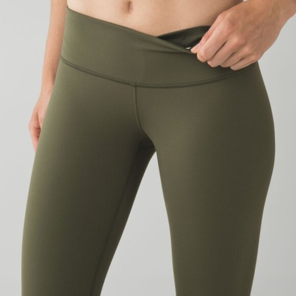 Lululemon Wunder Under Pant *Full-On Luon Fatigue Green Denim - Picture 4 of 8
